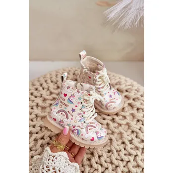 Chlapecká zimní obuv Dětské Boty zateplené Se Zipem barevné Tiptop Barva: Béžová, Velikost: 34