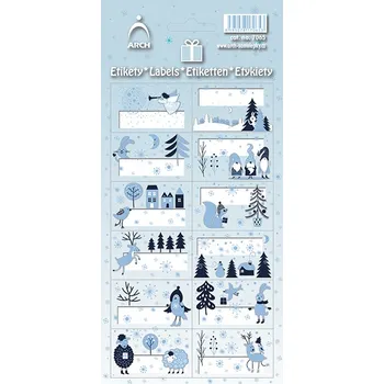 samolepka Samolepky, NA DÁRKY - SVĚTLE MODRÉ, 11x23,5 cm, arch