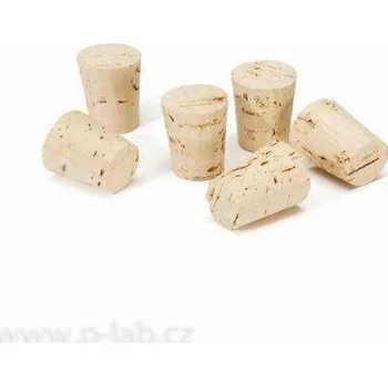 Zátka korková (Průměr dolní (mm): 15, Průměr horní (mm): 18, Výška (mm): 20, Balení (ks): 100)