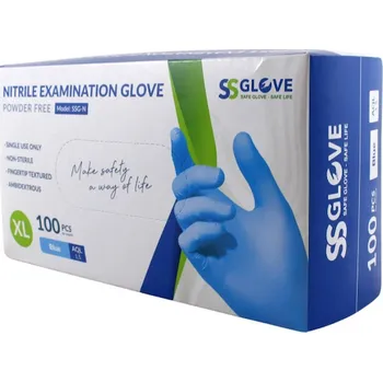 Vyšetřovací rukavice Rukavice nitrilové bez pudru vel.XL 100ks modré