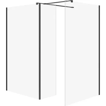 CERSANIT 3D Sprchový kout Cersanit Mille 100x90x30x200 walk-in pohyblivá stěna černý set B805, S601-192 S601-192