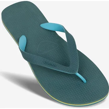 Pánské žabky DECATHLON Pánské žabky 500 39/40 MODRÁ|ZELENÁ