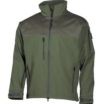 Pánská softshellová bunda Vojenská softshellová bunda Australia olivová (Vojenské, army, maskáčové outdoorové oblečení MFH. Zelená softshellová bunda MFH Australia s odolností vůči vodě, větruvzdorná a prodyšná. Zesílení v oblasti hrudníku a loktů, ventilace v podpaží.)