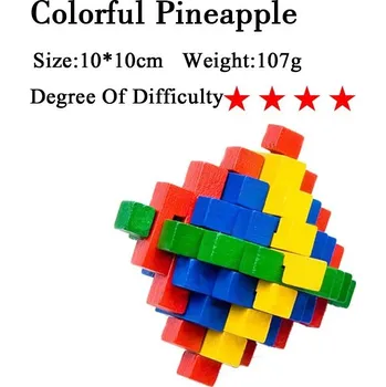 Hlavolam Dřevěný hlavolam, ježek v kleci, věž atp. - 26
