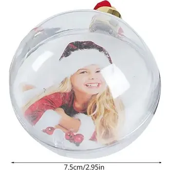 Vánoce Vánoční baňka s fotkou | rámeček na fotku - koule 7,5 x 9 cm