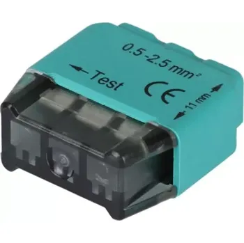 Tracon RVU2,5-3 Bezšroubová krabicová svorka, zelená 3x0,5-2,5mm2, 450VAC, max. 16A (Tracon RVU2,5-3)