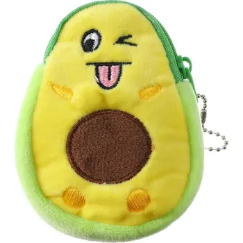 Peněženka Plyšová peněženka na klíče styl avokádo - žlutá