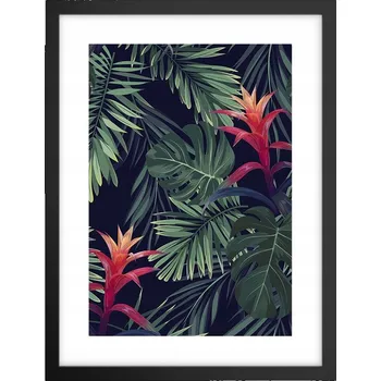 Obraz Obraz plakát v černém rámu do obýváku 30x40 květiny foto plakáty na zeď