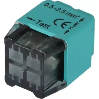 Tracon RVU2,5-4 Bezšroubová krabicová svorka, zelená 4x0,5-2,5mm2, 450VAC, max. 16A (Tracon RVU2,5-4)