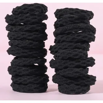 Elastické gumičky do vlasů | dámské doplňky na vlasy 20 ks - Diamantová černá