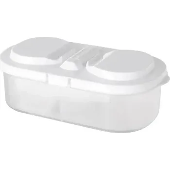 Svačinový box Plastová dóza na jídlo pro děti | přenosná krabička na oběd, jídelní box - 1ks bílý
