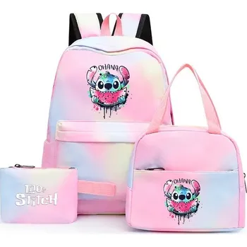 Batoh Stitch s taškou na oběd a pouzdrem - 024