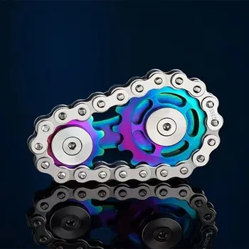 Gadget Kovový fidget spinner | chain spinner | antistresová hračka - Barevná