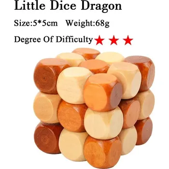 Hlavolam Dřevěný hlavolam, ježek v kleci, věž atp. - KM08