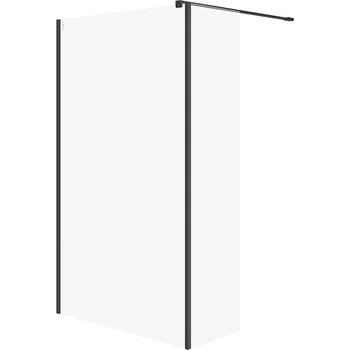 CERSANIT 3D Sprchový kout Cersanit Mille 123x30x200 walk-in pevná stěna černý set B789, S601-176 S601-176