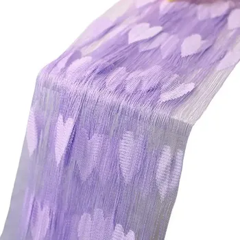 Sprchový závěs Provázková záclona Světle fialová 2 x 1 m