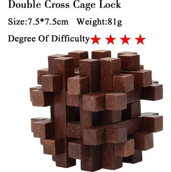 Hlavolam Dřevěný hlavolam, ježek v kleci, věž atp. - 25