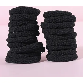 Elastické gumičky na vlasy | Vlasové doplňky 20 ks - Vlna černá