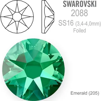 Šperk SWAROVSKI XIRIUS FOILED velikost SS16 barva EMERALD