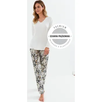 Dámské oblečení Dámské pyžamo Cana Vanilkové květy, vanilka XXXL i170_5902406141750