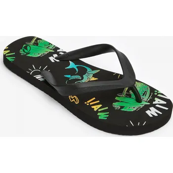 Pánské pantofle DECATHLON Chlapecké žabky 120 Vanlife 33/34 ČERNÁ