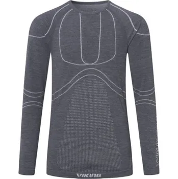 Pánské merino triko VIKING Lan Pro - Dark grey/light grey, M