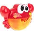 Hračka pro nejmenší Pěnová hračka do koupele s generátorem bublinek krab červený