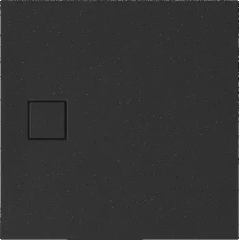 Sprchová vanička CERSANIT Čtvercová sprchová vanička SET B459 TAKO SLIM 90x4 černá matná + sifon (VIRT) S932-166