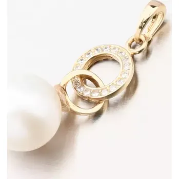 Přívěsek Dámský přívěsek žluté zlato 585 perly a se zirkony 53GZZ-3123Z