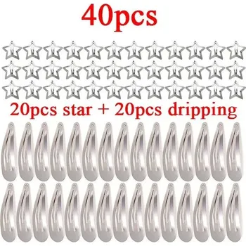 Sponky do vlasů se stříbrnými hvězdami | vlasové doplňky, ozdobné sponky - 20ks a 20ks