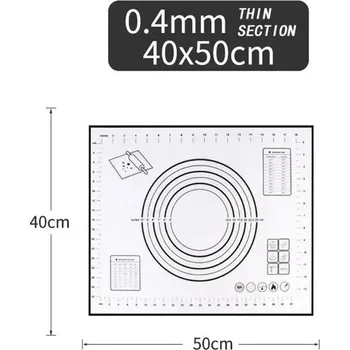 Podložka na pečení Podložka na válení těsta | pečící podložka - černá,40 X 30cm