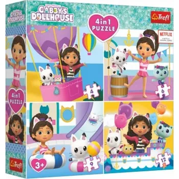 Trefl Puzzle - Gabby's Dollhouse: Gabby - 4, 6, 9 a 12 dílků