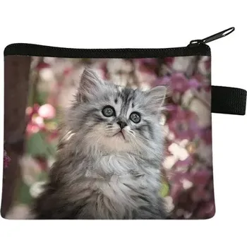 Peněženka Roztomilá mincová peněženka s kočičím potiskem - 19