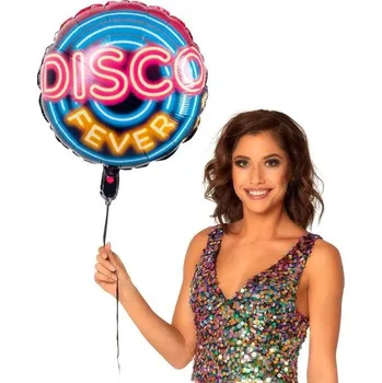 Fóliový balónek DISCO FEVER, oboustranný, 45 cm (zn. Boland)