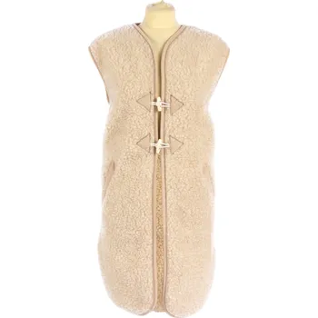 Dámská vesta Wooline Prodloužená vlněná vesta Neva, béžová Velikost: S-M