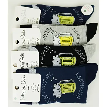 Pánské ponožky HOBBY Pánské bavlněné ponožky beer Velikost: 43 - 46