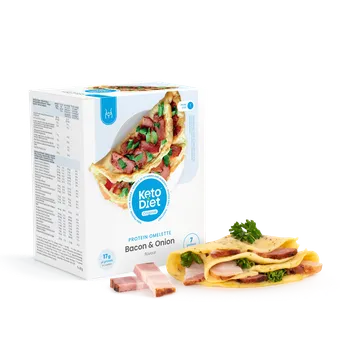 Keto dieta KetoDiet Proteinová omeleta – příchuť slanina a cibulka (7 porcí)