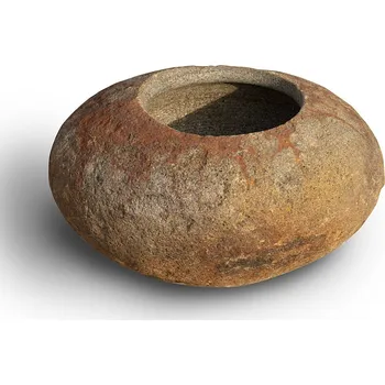 Zahradní dekorace Indonésie Kamenná nádržka Tsukubai pr. 25 cm - v. 15 cm