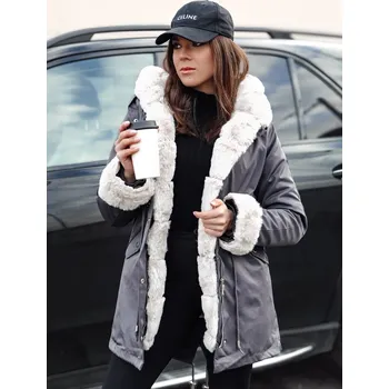 Dámská parka Dámská zimní bunda ARCTIC TY3986 Barva: Tmavě Šedá, Velikost: XL