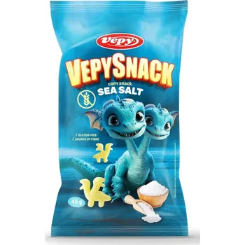 Slaná pochutina Vepy Vepysnack Kukuřičný snack s mořskou solí bez lepku 45g