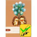 Sešit 524 - Školáček bílý, linkovaný 8 mm, s kolmicí, 20 listů