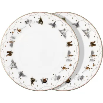 Talíř Wik & Walsøe Julemorgen Story mělký talíř 25 cm 2 ks