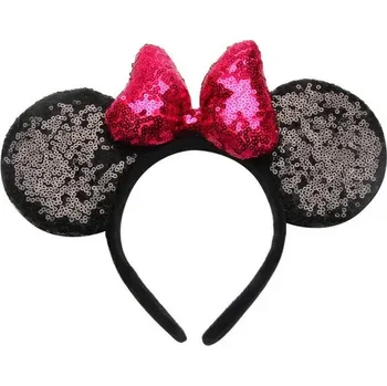 Čelenka Čelenka s ušima pro dívky | party doplňky - 3D růže černá