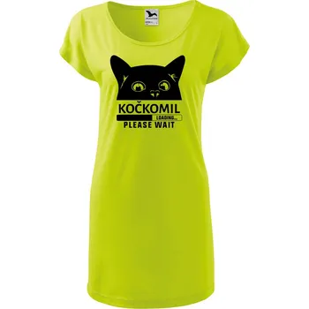 Dámské tričko DOBRÝ TRIKO Dámské tričko/šaty Kočkomil načítání Velikost: M, Barva: Limetková