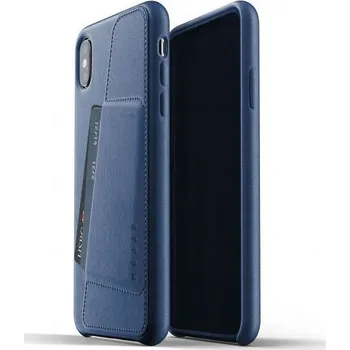 Pouzdro na mobilní telefon Mujjo kožené peněženkové pouzdro pro iPhone XS Max modré MUJJO-CS-102-BL