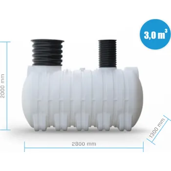 Podzemní nádrž WATER TANK Horizontal-Line PE 3.000 l – 6.000 l SWIMER Barva: Bílá, Objem: 3000 l