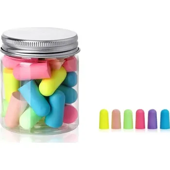 Špunt do uší Špunty proti chrápání do uší na klidný spánek | ucpávky uší - barevné 24 ks