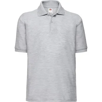Dívčí tričko Fruit of the Loom Dětská polokošile 63-417-0 Heather Grey 152