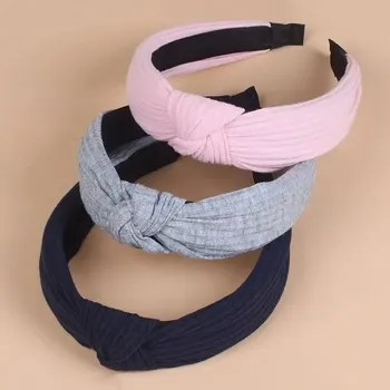 Čelenka Čelenky s uzlem pro ženy | čelenky do vlasů 3 ks - tmavě šedá smíšená