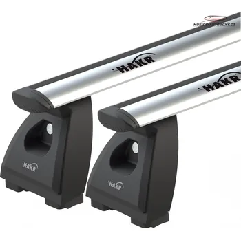 Střešní nosiče příčníky Hakr Renault Kangoo 2008-2021 na montážní body, wing profile stříbrné (0341,0002,0157)